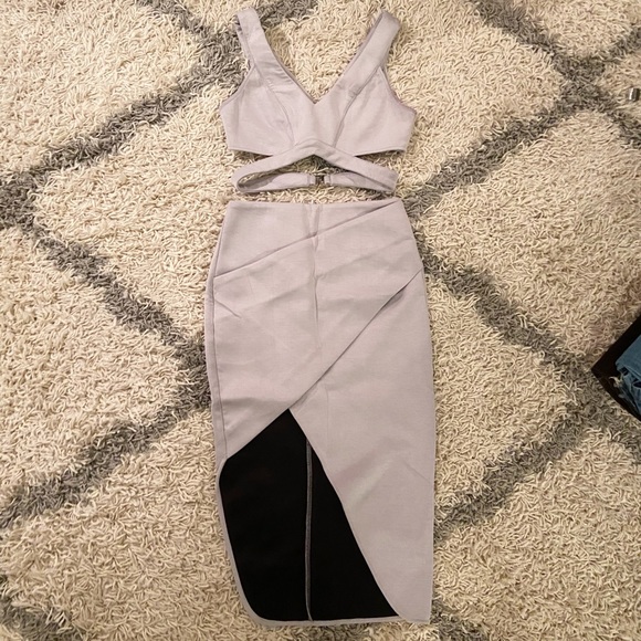 Dresses & Skirts - L’atiste two piece skirt set purple grey size s
